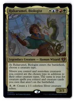 Rukarumel, Biologist NM* FOIL Commander Masters ENGLISH 0711 mtg -UnltdCards - Image 1