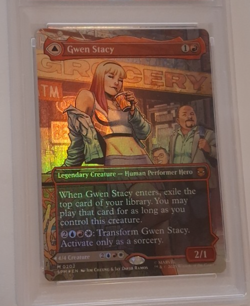 PSA 10 Gem Mint Gwen Stacy Borderless FOIL Spiderman Magic the Gathering MTG 202 - Image 2