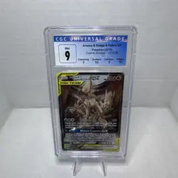 Pokemon TCG Arceus & Dialga & Palkia GX 221/ 236 Cosmic Eclipse CGC 9 With Subs - Image 1