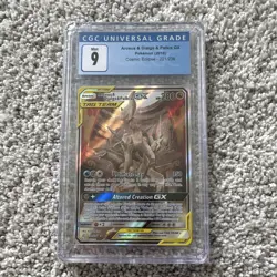 Pokemon Arceus & Dialga & Palkia GX TAG TEAM Alt Full Art Holo Graded CGC 9 - Image 1