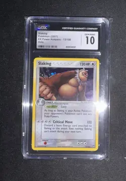 Nintendo Pokemon TCG CGC 10 Slaking Holo Rare 13/108 EX Power Keepers 2007 - Image 1