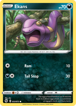 EKANS 033/073 CHAMPION'S PATH REVERSE HOLO COMMON NM - Image 1
