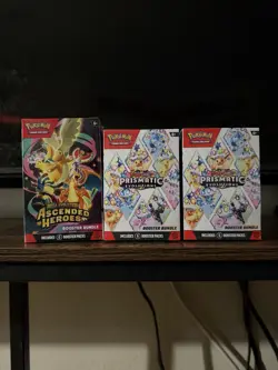 Pokemon Booster Bundles - 2x Prismatic Evolutions and 1x Ascended Heroes - Image 1