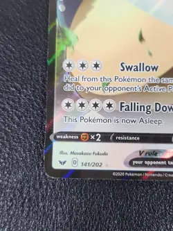 Snorlax V 141/202 Sword & Shield Ultra Rare Holo Pokemon Card - Image 5