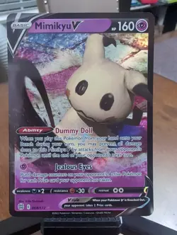 Mimikyu V 068/172 Holo V Rare Brilliant Stars Pokemon NM - Image 1