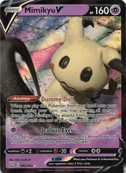 Mimikyu V 062/163 Holo V Rare Battle Styles Pokemon Lightly Played - Image 1