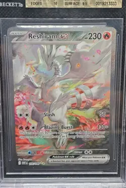 Pokemon TCG Reshiram Card 166/086 White Flare - BGS Beckett 9.5 Grade - ACE 10 - Image 3