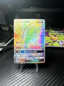 Pokemon: HO-OH GX SM80 Sun & Moon Promo LP SECRET RARE - Image 1