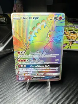 Pokemon: HO-OH GX SM80 Sun & Moon Promo LP SECRET RARE - Image 2