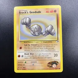 Brock’s Geodude 66/132 | Gym Heroes | Non Holo Pokemon Card TCG WOTC - Image 1