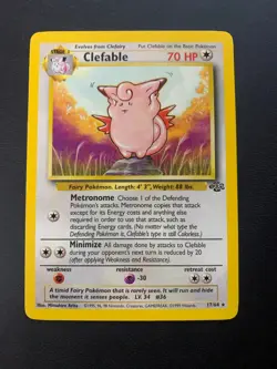 Pokemon TCG Clefable 17/64 Jungle NM - Image 1