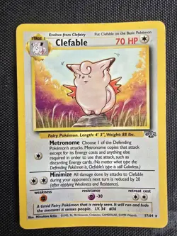 Pokemon TCG 1999 Jungle Clefable 17/64 Non Holo Rare - Image 3
