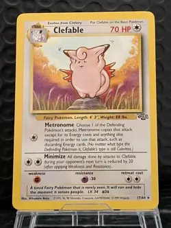 Clefable 17/64 Jungle Unlimited - Rare - WOTC Pokemon Card TCG LP - Image 1
