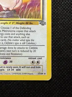 Pokemon TCG WOTC Jungle Clefable 17/64 Regular Non Holo Rare Unlimited - Image 4