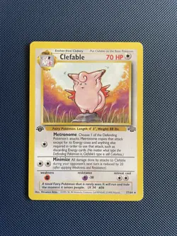Pokemon TCG Clefable Jungle Rare Card 17/64 Vintage 1999 1st Edition - Image 1