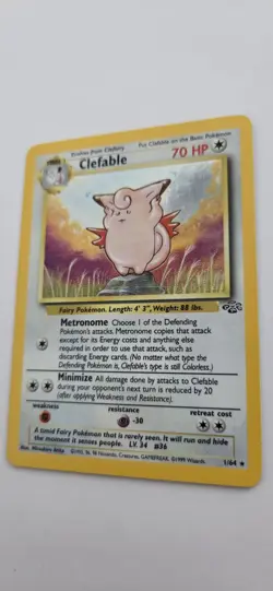 Pokemon TCG Clefable Jungle Card 17/64 Unlimited Rare Holo - Image 2