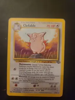 Pokemon TCG Clefable Jungle Card 17/64 Unlimited Rare - Image 1