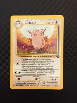 Pokemon TCG Clefable Jungle Card 17/64 Unlimited Excellent Condition - Image 1