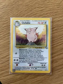 Pokemon TCG Clefable Jungle Card 17/64 Unlimited Rare Holo - Image 1
