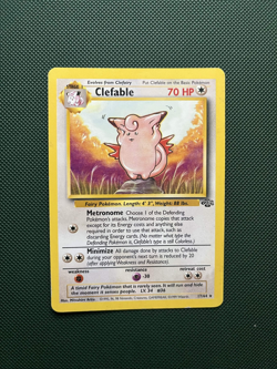 Pokemon TCG Clefable 17/64 Jungle Set Regular Rare Non-Holo MP Condition - Image 1