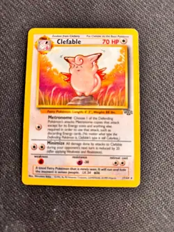 Pokemon TCG Clefable 17/64 Jungle NH Rare Pokemon Card WOTC 1999 LP - Image 1