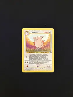 Pokemon TCG Clefable 17/64 Jungle Set Regular Rare Unlimited WOTC Vintage - Image 1