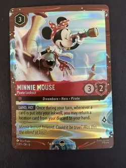 4 cards -Minnie Mouse Pirate Lookout Disney Cruise Lorcana Foil Promo Card - Image 3