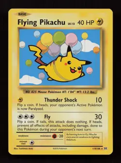 Flying Pikachu 110/108 Secret Rare Evolutions Pokemon Near Mint - Image 1