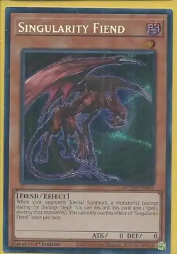 Yugioh! Singularity Fiend, MZTM-EN042, Secret Rare, 1st Edition - Image 1