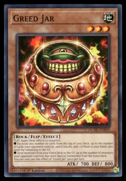 Yugioh Greed Jar DUNE-EN029 Common 1st Edition NM - Image 1