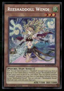 Reeshaddoll Wendi BLGG-EN074 Secret Rare Yu-Gi-Oh 1st Edition Near Mint - Image 1