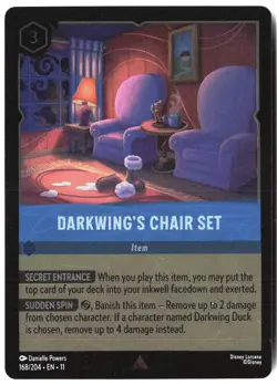 Disney Lorcana TCG Darkwing's Chair Set 168/204 Foil Winterspell - Image 1