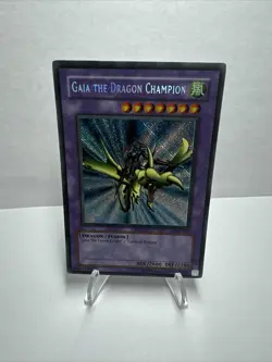 Yugioh Card Gaia the Dragon Champion NM-MINT LOB-125 SECRET RARE - LP - Image 1