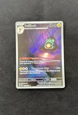 💥 Pokemon TCG Bellibolt 201/197 Sv03: Obsidian Flames Holo Illustration Rare NM - Image 1