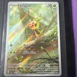 Pokemon TCG Chespin 87/86 Chaos Rising English Illustration Rare Near Mint - Image 1