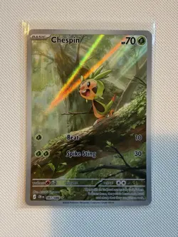 Pokemon TCG Chespin 87/86 Chaos Rising Illustration Rare Holo Card NM - Image 1