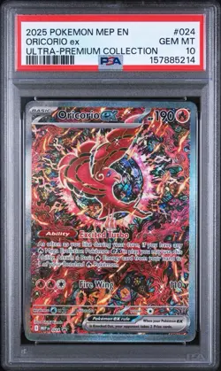 Pokemon 2025 Oricorio ex #024 Me: Mega Evolution Promo Holo EN PSA 10 - Image 1