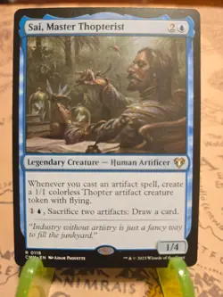 MTG Sai, Master Thopterist Commander Masters Regular Rare NM - Image 1