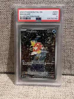 PSA 9 MINT Pokemon Magikarp 203/193 Illustration Rare 2023 Paldea Evolved PAL EN - Image 1