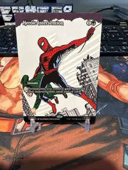 MTG Heroic Intervention 34 Mythic Borderless Marvel Universe Spider-Man - Image 1