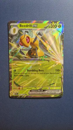 Beedrill Ex Pokemon Chaos Rising Reverse Holo Foil Full Art Near Mint 003/086 - Image 1