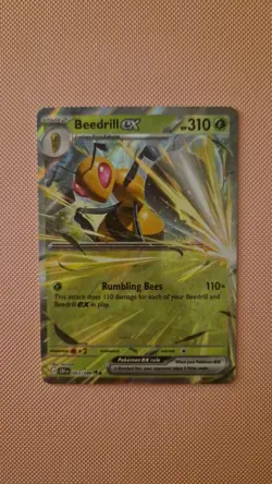 Beedrill Ex Pokemon Chaos Rising Reverse Holo Foil Full Art Near Mint 003/086 - Image 1