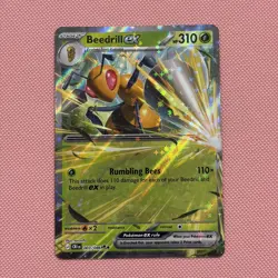 Beedrill Ex Pokemon Chaos Rising Reverse Holo Foil Full Art Near Mint 003/086 - Image 1