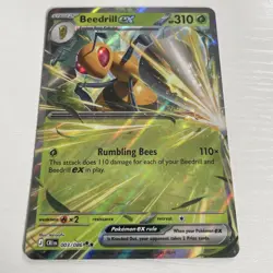 Beedrill Ex Pokemon Chaos Rising Reverse Holo Foil Full Art Near Mint 003/086 - Image 1