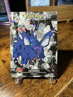 2025 Pokemon Crystal Card Collection Black Dark Edition #033 Nidorino Holo - Image 1
