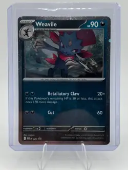 Pokemon- Phantasmal Flames- Weavile MEP 021- Black Star Promo Card - Image 1