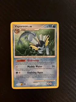 Vaporeon Pokemon Card 2009 Platinum Rising Rivals Rare Regular 34/111 NM - Image 1