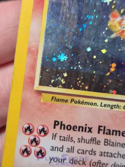 Pokemon Card Blaine's Moltres 1/132 Gym Heroes Holo Rare Vintage WOTC MP 2000 - Image 4