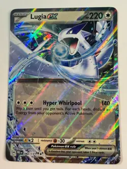Pokemon Lugia ex EX 220 HP Full Art Holo Double Rare Sv Prismatic 082/131 Card - Image 1