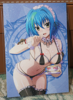 Xenovia Quarta Maid Tea Time High School DxD Sexy Waifu Textured Custom Card - Image 1